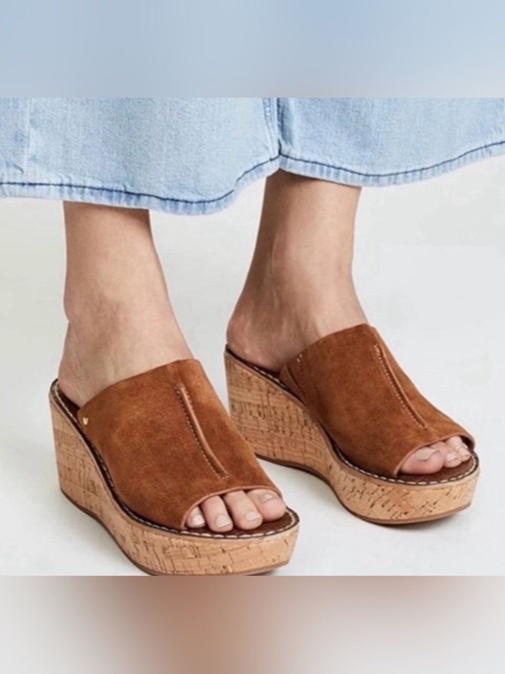 Sam Edelman Ranger Brown Platform Sandals - Picture 2 of 5